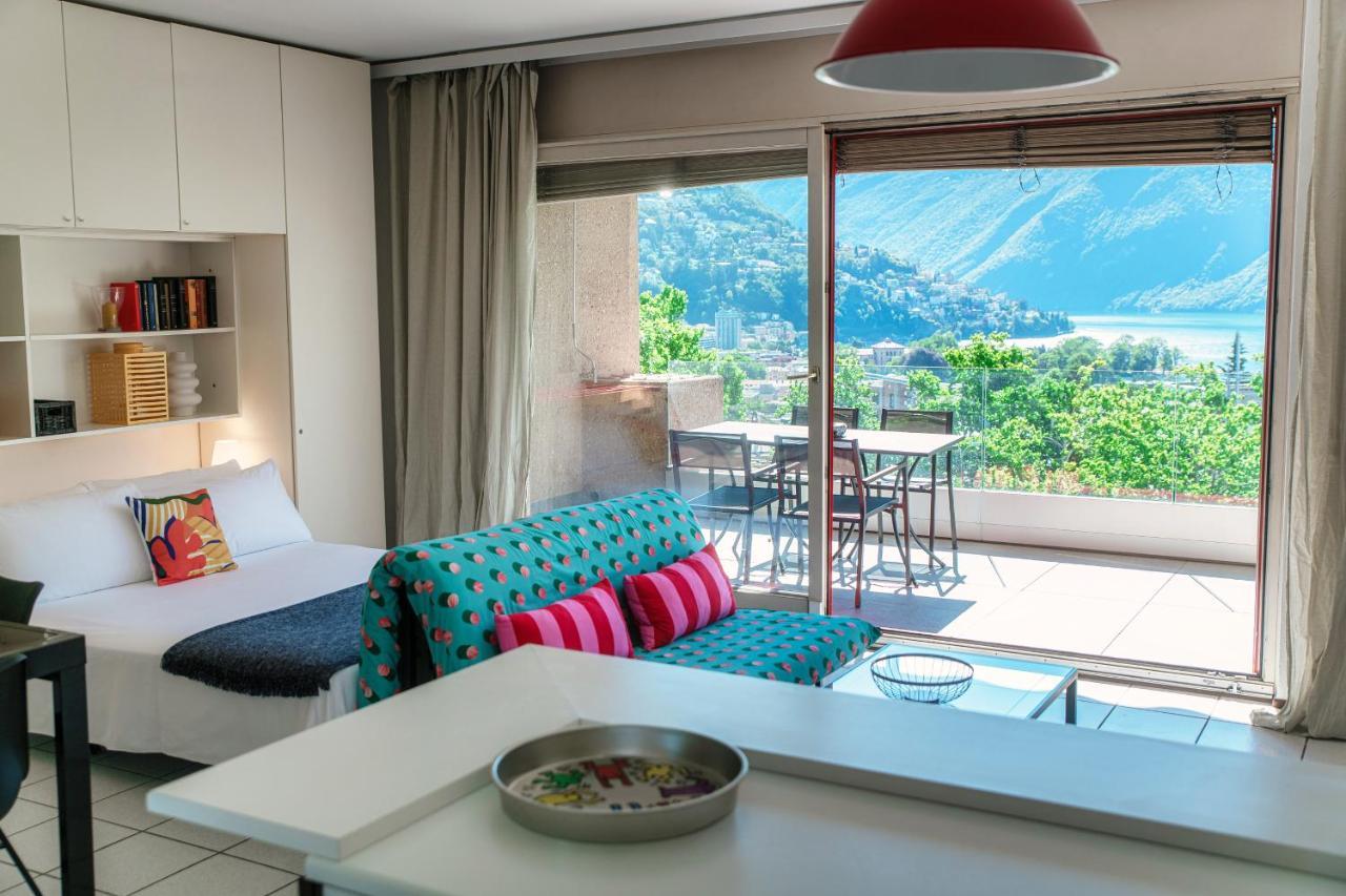 Panoramic Studio Lake View Lugano Esterno foto